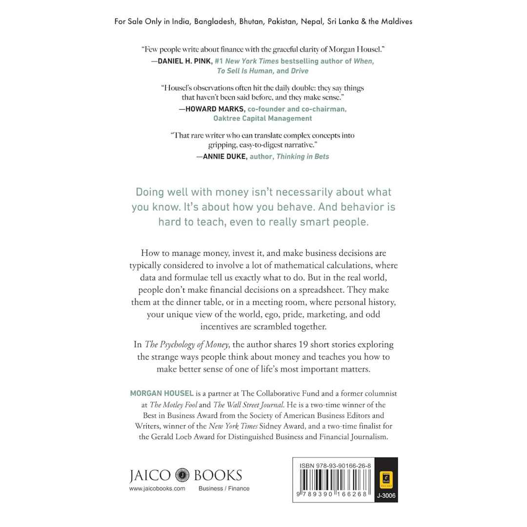 The Psychology of Money: Timeless Lessons on Wealth, Greed, and Happiness by Morgan Housel - Brilliant Books