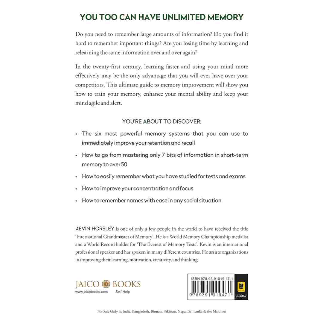 Unlimited Memory by Kevin Horsley - Brilliant Books